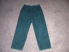 Vintage BOY SCOUTS green cotton Sanforized PANTS measures 29x28