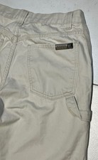 vtg 1999 USA MADE Levis L2 Carpenter Pants Women 30x30 11 White Wide Leg Baggy
