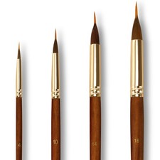 Watercolor Brushes Set, 4Pcs Extended Needle Point Brushes Professional Extra...