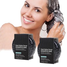2 Stück Grauhaar Seife, Natürliche Haarseife gegen graue Haare, Pflege Shampoo