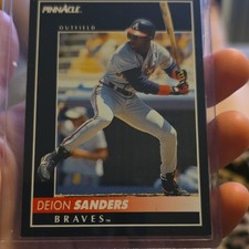Pinnacle 1992 Deion Sanders #170 Baseball Card Atlanta Braves