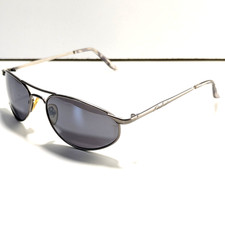 SUNCLASSICS Vintage Oval Sunglasses Metal Frames Dark Grey Lenses Classic Style