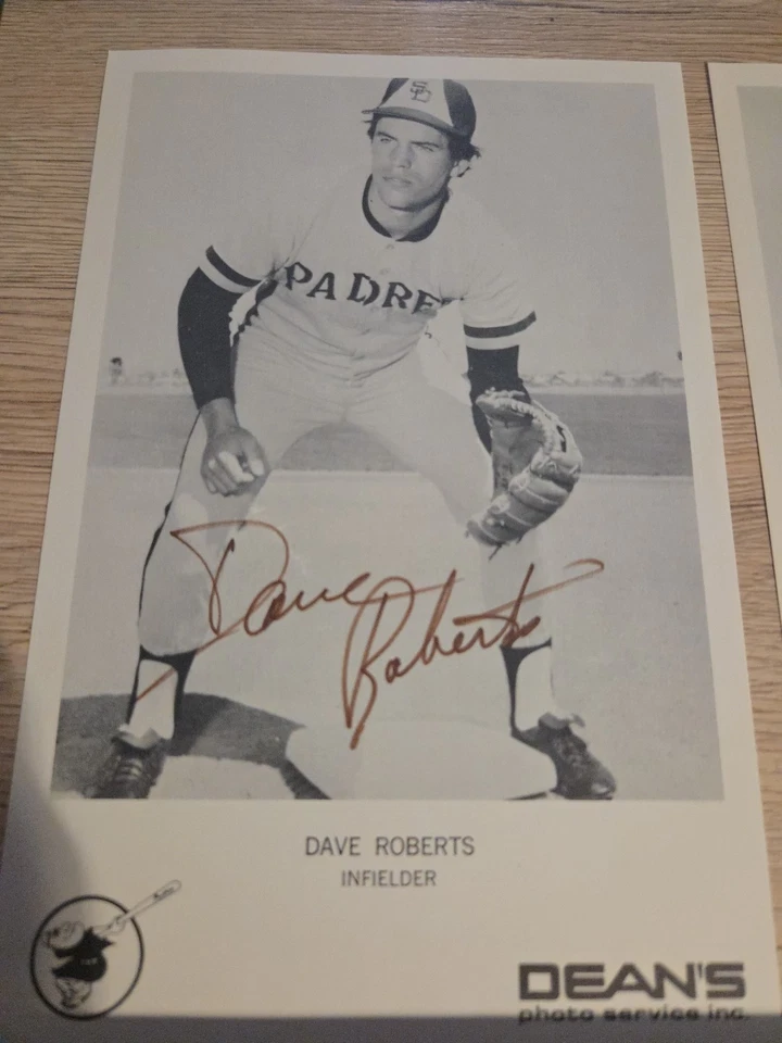 1969 -(Lot Of 2)-San Diego Padres~Autographed 8x5"-Dave ROBERTS/Clarence GASTON  - Image 2 of 4