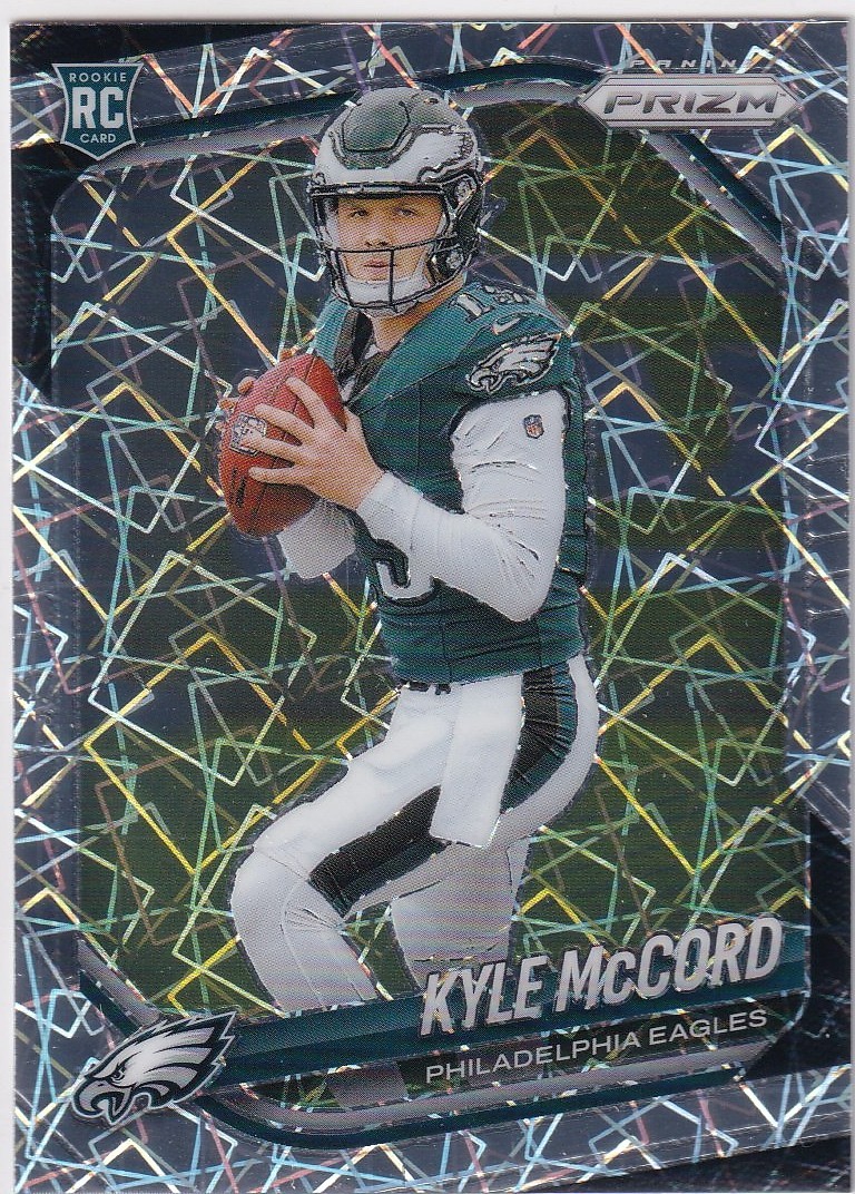 2025 Prizm Kyle McCord Rookie Lazer Prizm #377 (RC) Philadelphia Eagles