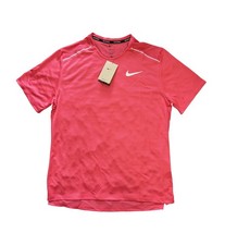 Nike Men's Dri-FIT Miler Short Sleeve Running Shirt Large Aster Pink AJ7565-629