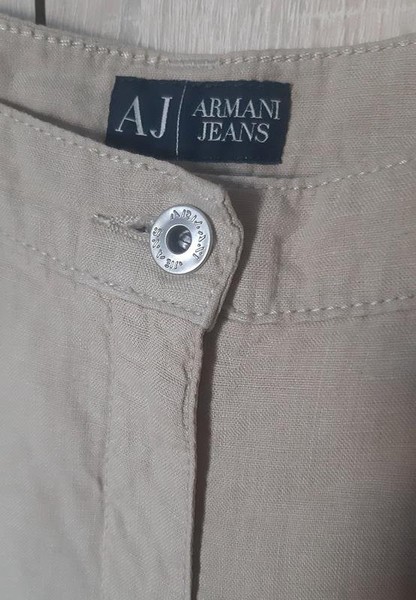 Women Giorgio Armani Trousers Beige Linen 40 / L /
