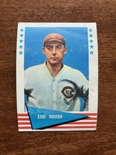 1961 Fleer Baseball Greats, #72 Edd Roush (HOF), Low Grade (wrinkles)
