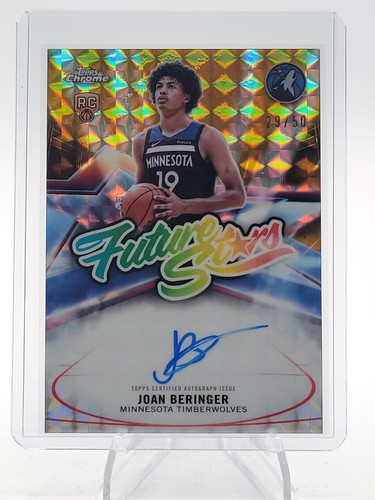 JOAN BERINGER 2025-26 TOPPS CHROME UPDATE FUTURE STAR GOLD GEO RC AUTO /50 Q7830