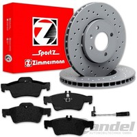 Zimmermann Sport Bremsscheiben 300Mm + BelÄGe Hinten FüR Mercedes S-KLASSE W221