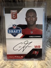 2017 Donruss Elite Pen Pals Chris Godwin #PP-CG On Card Auto RC Bucs 🔥🔥