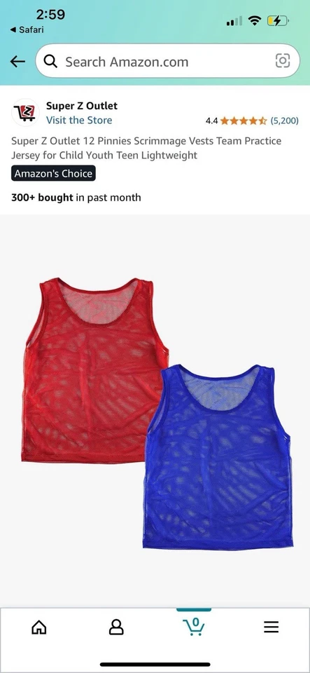 12 Pack Pinnies Team Practice Vests for Child Youth Teen Adult, Mesh Scrimmage J - Image 3 of 4