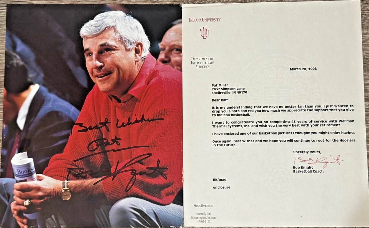 Bob Knight NCAA Autographed Items products for sale | eBay