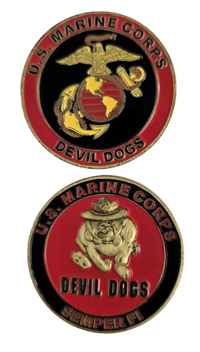 US Marine Corps Semper FI Devil Dogs Challenge Coin 1.5 inch