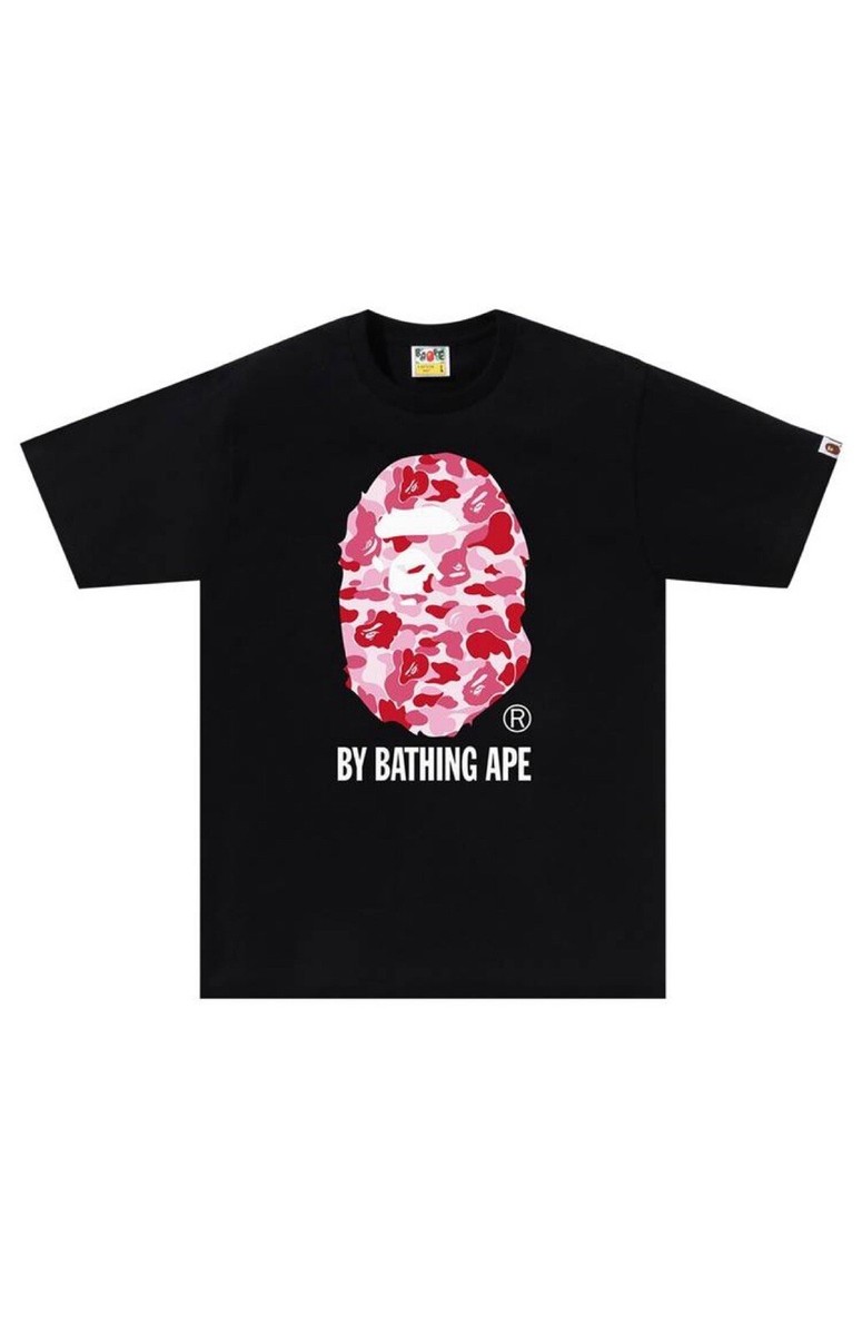 BAPE Pink ABC Camo Tee-Black | eBay