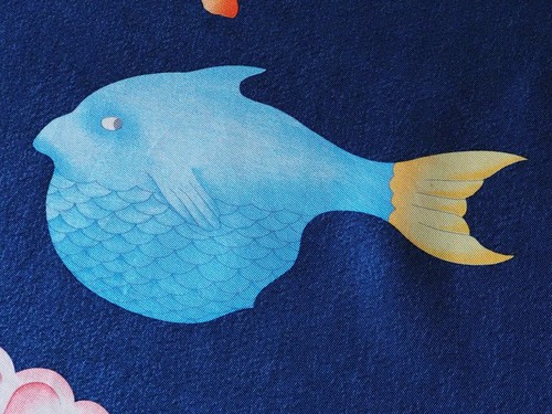Authentisches Bulgari Bvlgari Sealife Ozean Fisch Seidentuch von Davide Pizzagoni - Bild 4 von 14