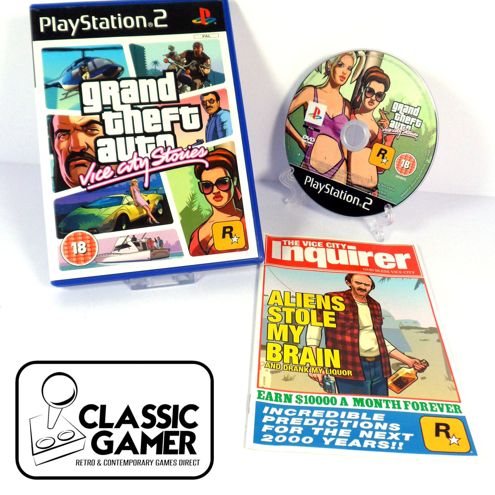 Quadro Decorativo Games Clássicos Playstation2 Gta Vice City