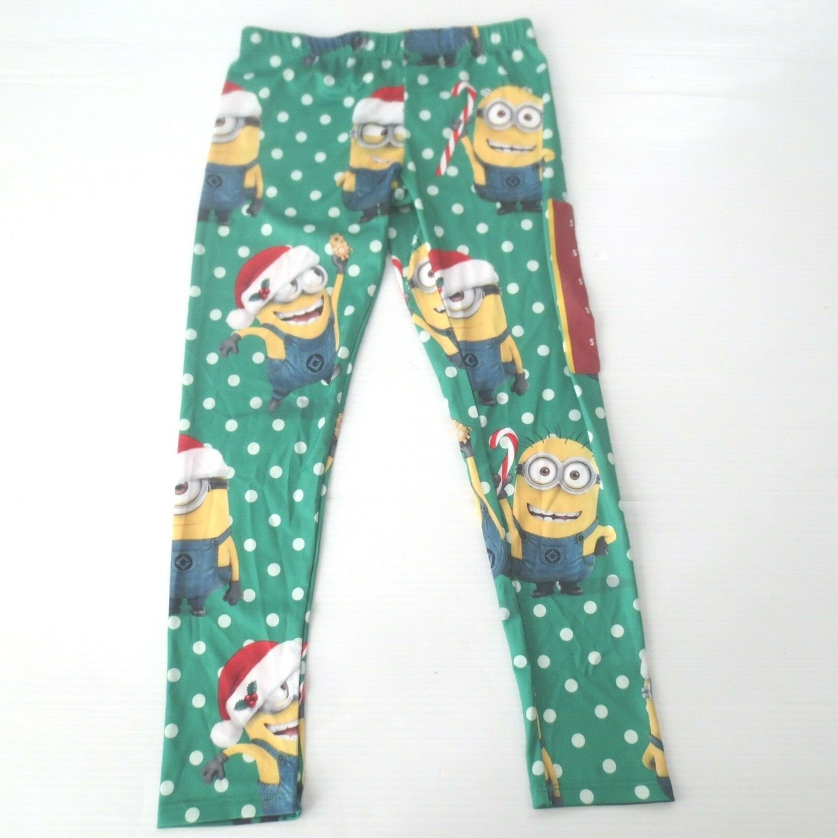 Kids Girl Christmas Minions Pajamas Pants (S) Plus Minion Christmas Cap  NEW