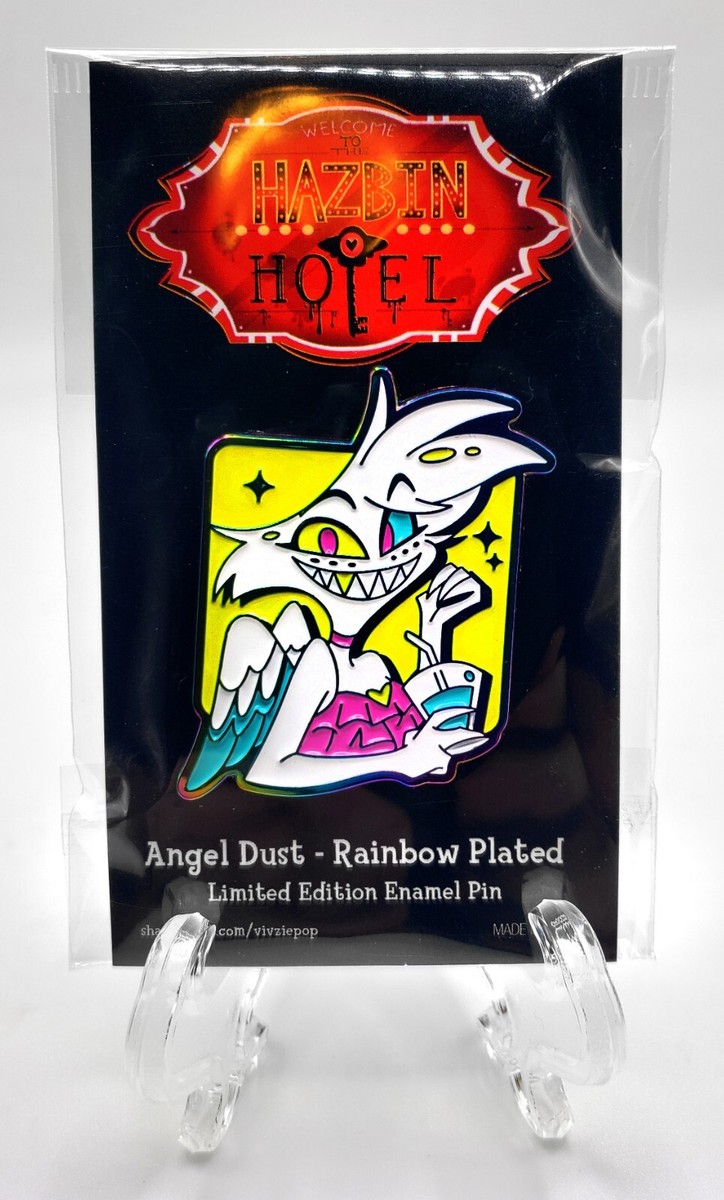 Hazbin Hotel Angel dust(エンジェルダスト)ピンズ Hazbin Hotel Angel Dust Rainbow Plated Enamel Pin - LIMITED