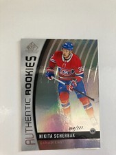 NIKITA SCHERBAK SP GAME USED 2017-18 AUTHENTIC ROOKIES # 054/221 # 135