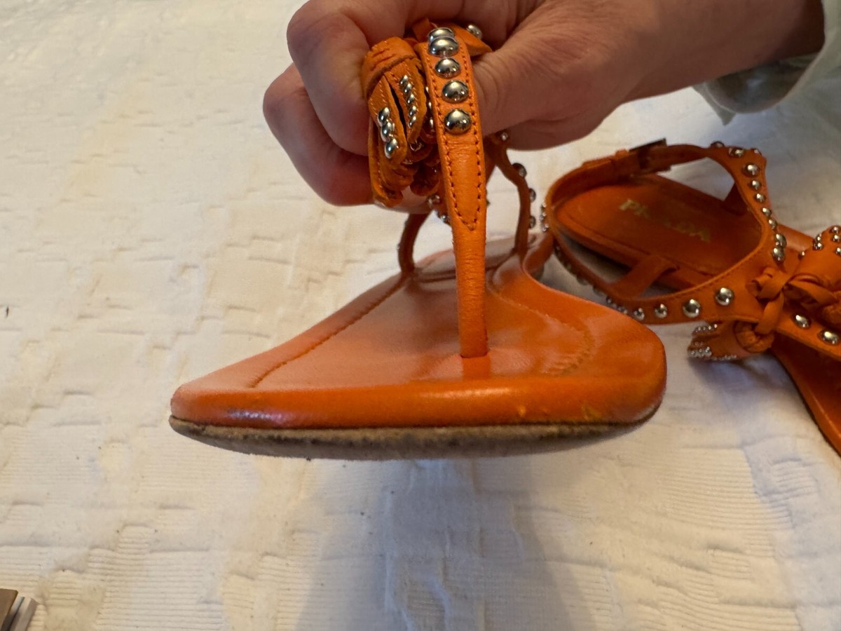サンダル Prada Sandalo In Pelle Sandali in pelle Cuoio | PRADA