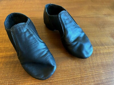 New dance Class GLORIA Youth Black Leather Jazz Boots size 13