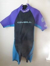VINTAGE O'NEILL ADULT REACTOR SHORT SLEEVE BACK ZIP WET SUIT SIZE L USA MADE