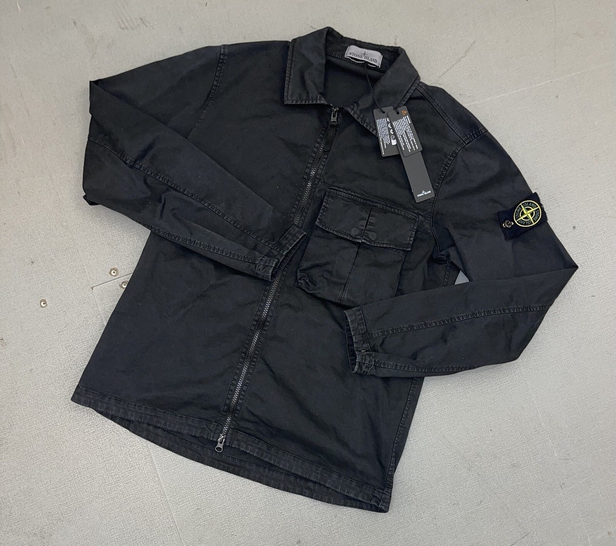 Clothing Black Stone Island Overshirt Jacket STONE ISLAND