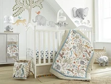 Levtex Baby Jungalo Natural Animal 7Pc Crib Bedding Set Include Mobile/Blanket