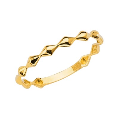 14K massiver Gelbgold ausgefallener Liebe vorsteckbarer Bandring Damengröße 7