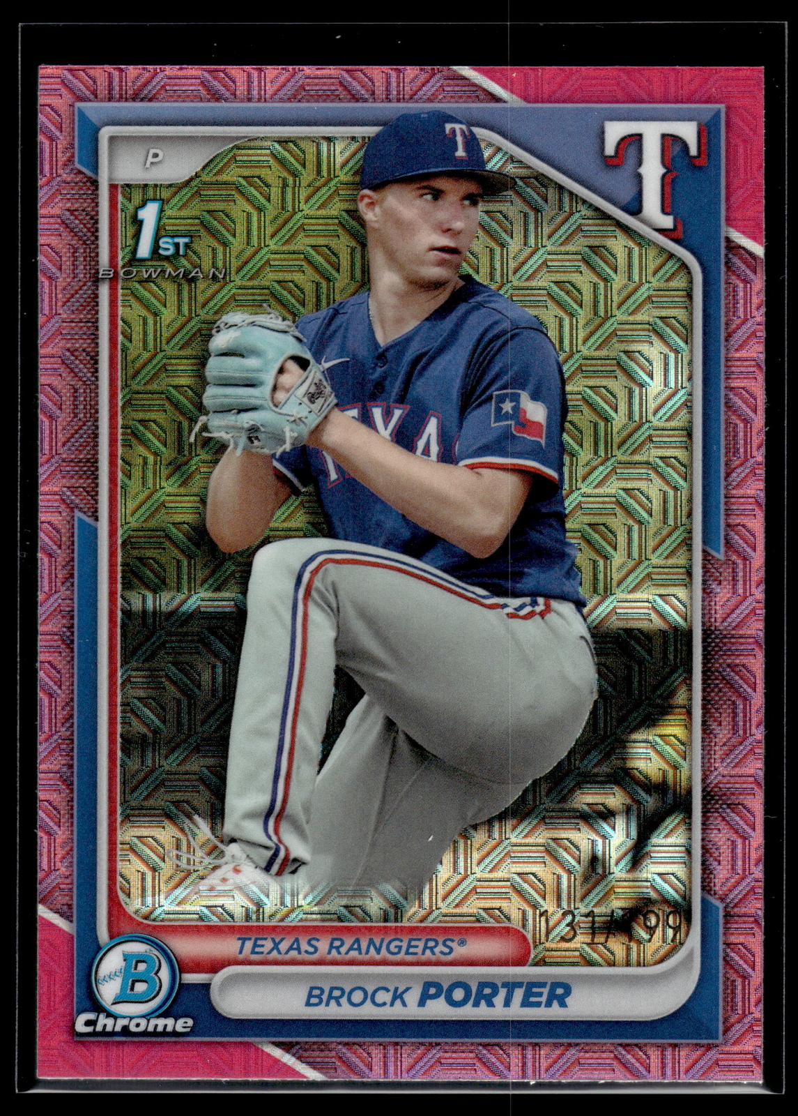 Brock Porter 2024 Bowman Chrome Mega Box Pink Mojo Refractor Card /199 #BCP-36