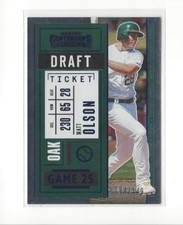 2020 Panini Contenders Draft Ticket Blue #13 Matt Olson A's /149