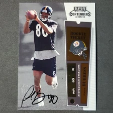 2000 Playoff Contenders Rookie Ticket Auto Plaxico Burress #108 Steelers Giants 