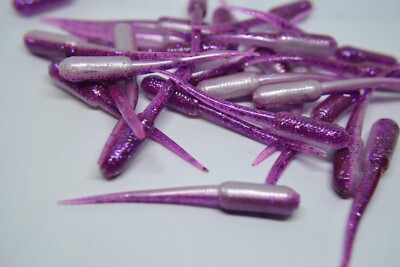 JASONS CRAPPIE STINGER  2''  30 PACK  GRUB CRAPPIE LURES JIGS PURPLE SHINNER SHAD