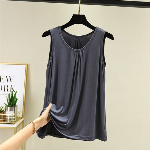 Women's Sleeveless Tank Top Soft Knit Tunic Women Scoop Neck Loose Fit Blouse - Picture 8 of 18