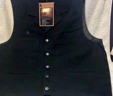 Wyoming Traders Mens XXXL Button Up Canvas Western Ranch Wear Cowboy Vest NWT