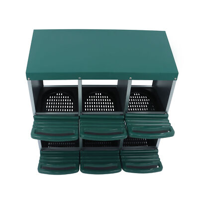 6 Hole Chicken Nesting Roll Away Nest Laying Box Egg Coop Nesting Box Chicken