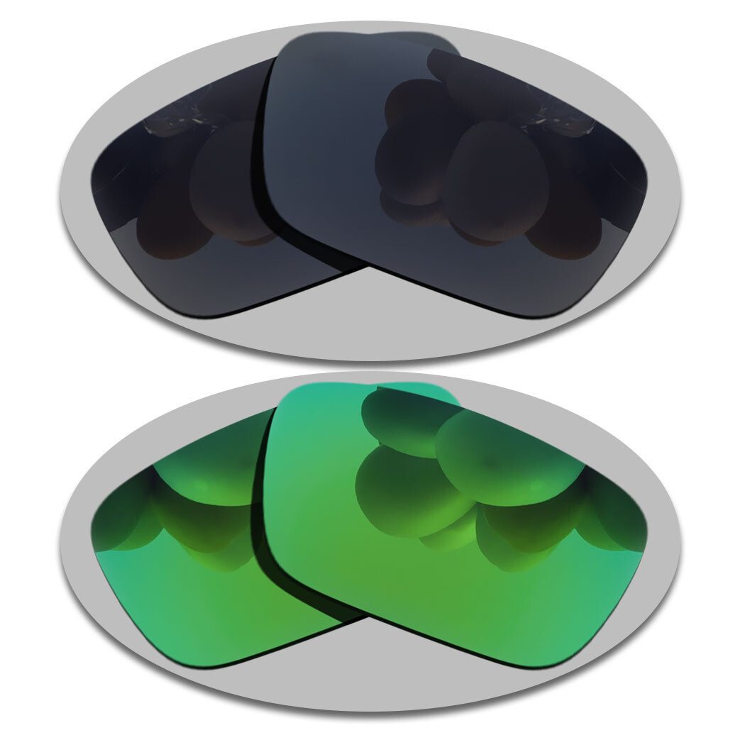 Grey Black&Green Anti-Scratch Replacement Lenses For-Oakley Jury Polarized