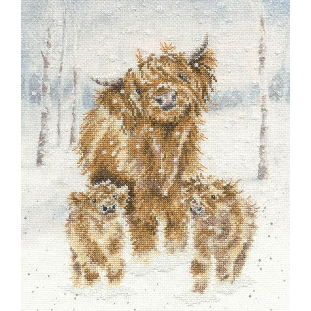 Bothy Threads counted cross stitch kit ""Highland Christmas"", XHD128, 26x30cm, DI