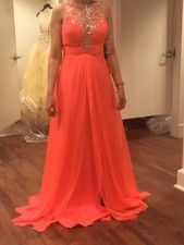 Sherri Hill Women’s chiffon dress with rhinestones - Size 8