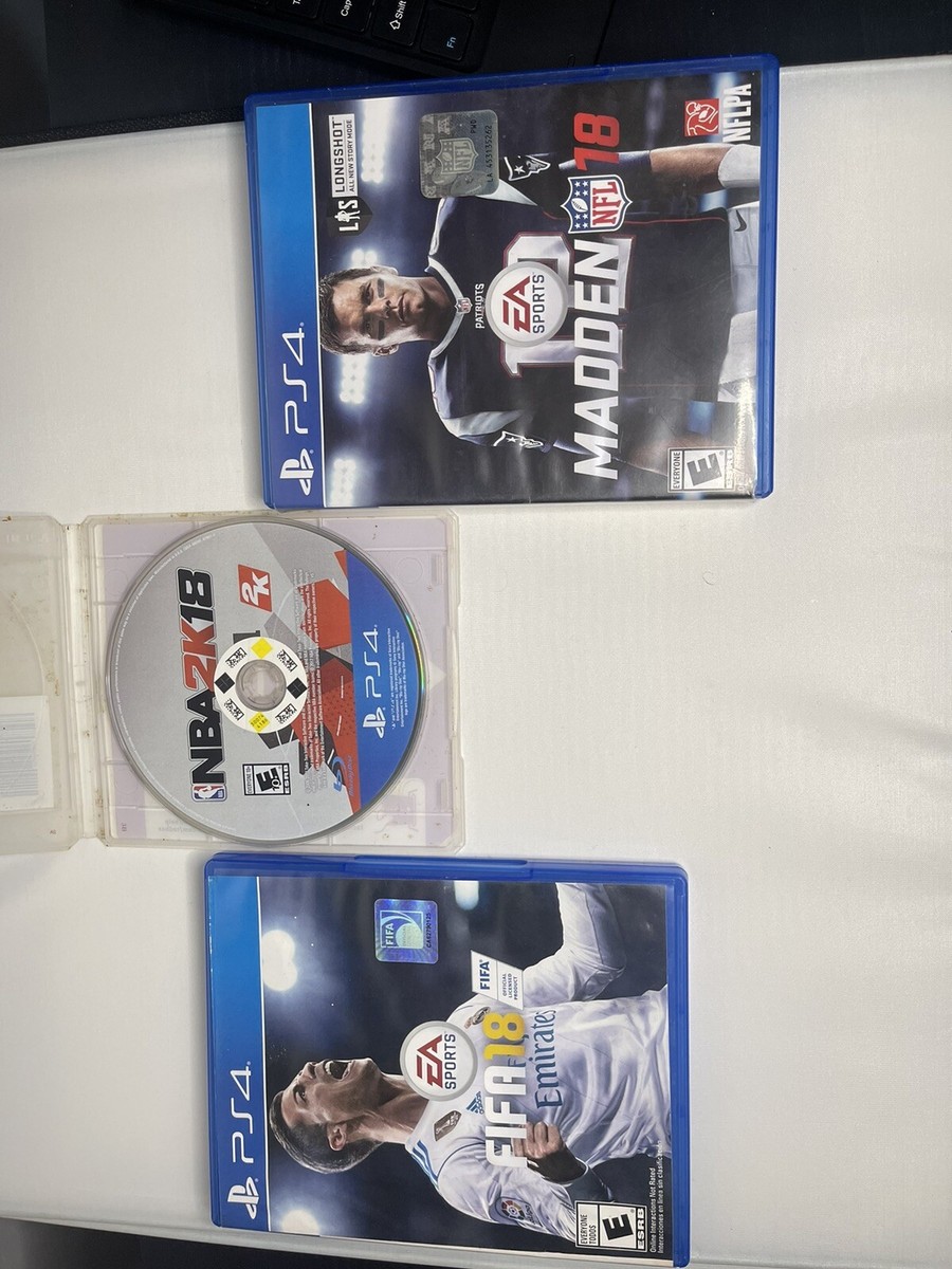 FIFA 18 Sony PlayStation 4 PS4 Sports Video Game+Madden18&NBA2018