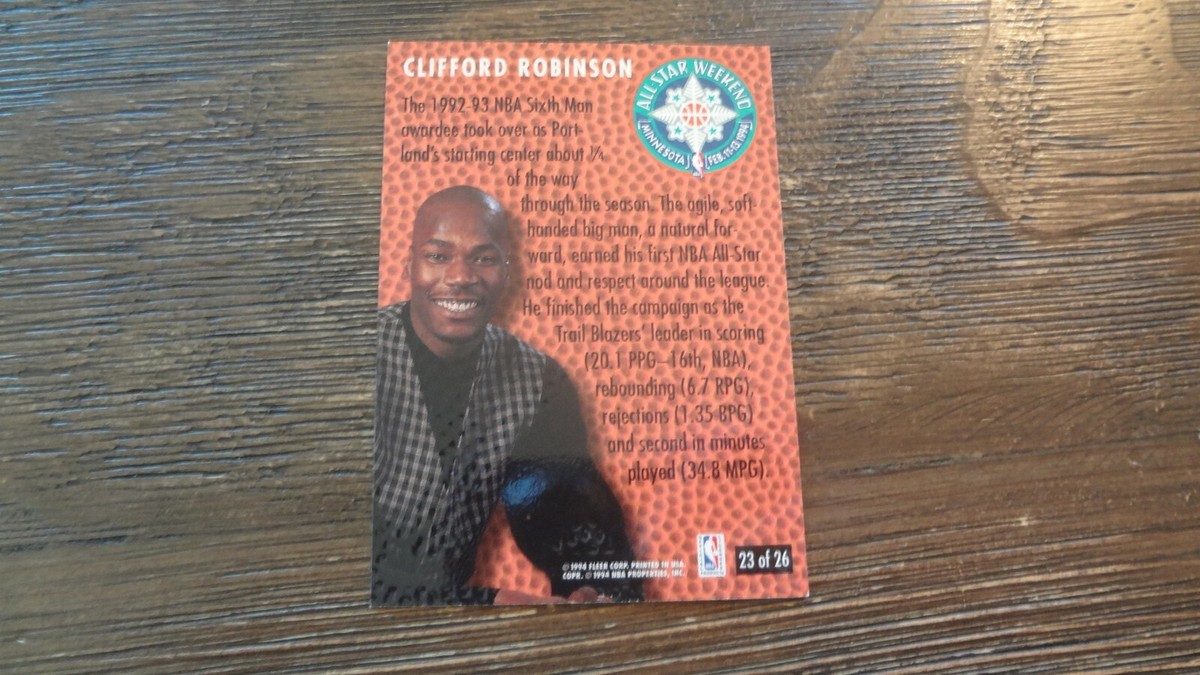 FLEER 94-95 # 23 OF 26 ALL STAR WEEKEND CLIFFORD ROBINSON