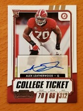 2021 Contenders Draft #230 Alex Leatherwood Alabama Rookie Auto