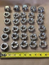 LOT OF 30: SLOTTED HEX CASTLE NUT 7/8-9