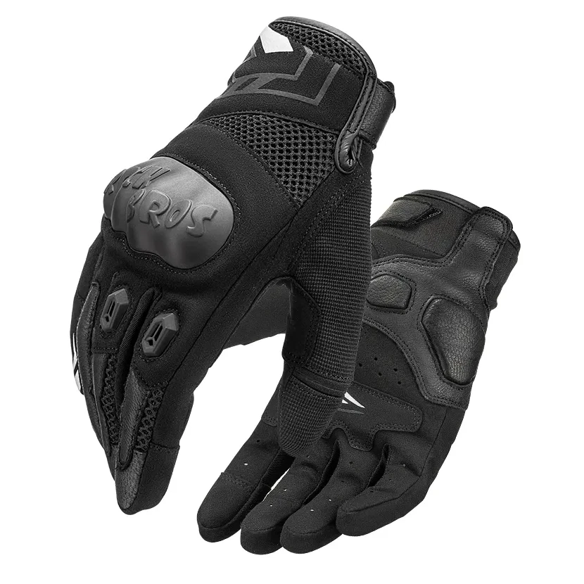 ROCKBROS Motorcycle Gloves for Men, Touchscreen Gloves w/Hard Shell&Palm Padding