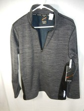 Head New Black/heather Knit. Fleece Lined 1/2 Zip Pull Over Sz M Never Worn.