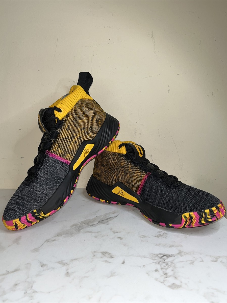 Size 7.5 - Adidas Dame 5 Core Black Shock Pink for sale 