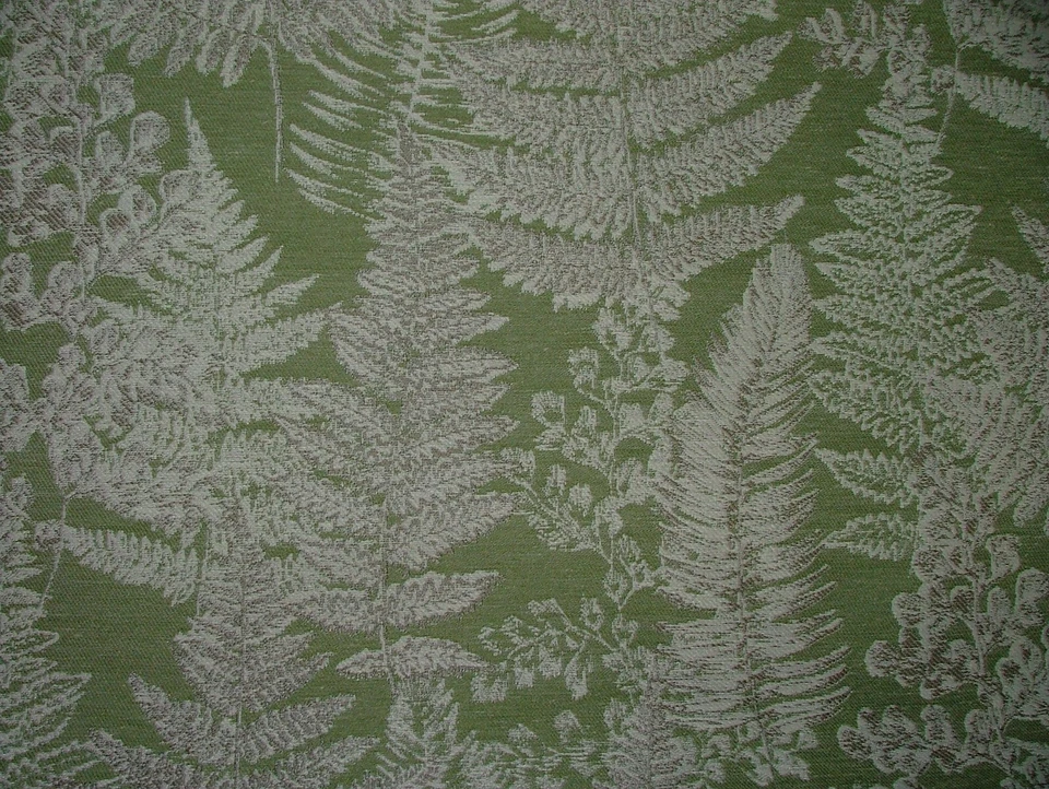 3.4 Meter Wald Spaziergang Farn Grün Jacquard Stoff Polster Kissen Vorhang - Bild 2 von 4
