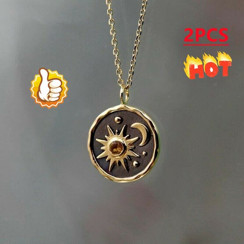 PCS Sun Moon Star Pendant Necklace 