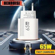 Cargador Rápido GaN 65W Tipo C | USB-C PD | Para iPhone Samsung Xiaomi