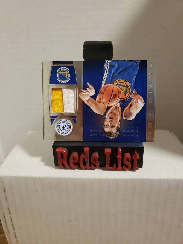 2013-14 Totally Certified Totally Blue Prime Patch 8/10 David Lee #15 Warriors  - Image 3 of 4